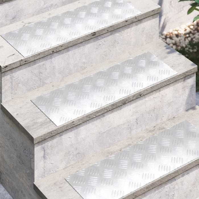 Plăci cu tablouri 4 pcs Argintiu 60 x 20 cm Aluminiu - WALTI WALTI
