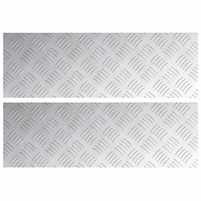 Plăci cu tablouri 2 pcs Argintiu 60 x 20 cm Aluminiu - WALTI WALTI