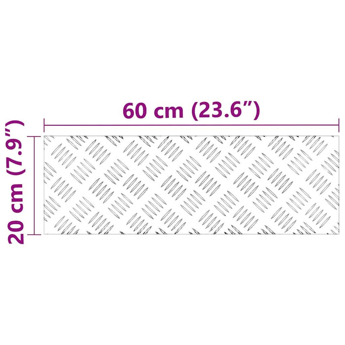 Plăci cu tablouri 2 pcs Argintiu 60 x 20 cm Aluminiu - WALTI WALTI