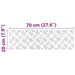 Plăci cu tablouri 2 pcs Argintiu 70 x 20 cm Aluminiu - WALTI WALTI