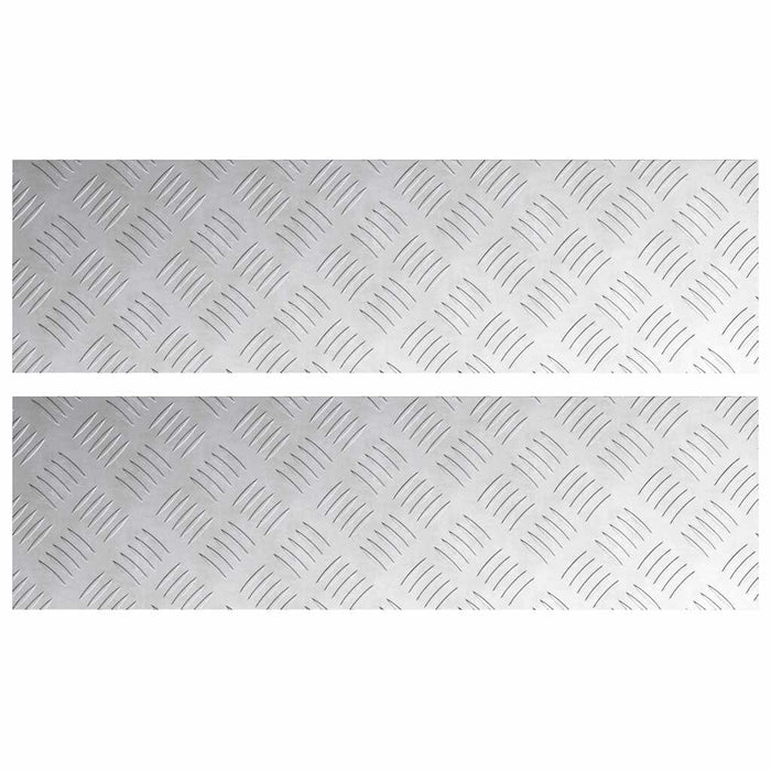 Plăci cu tablouri 2 pcs Argintiu 70 x 20 cm Aluminiu - WALTI WALTI