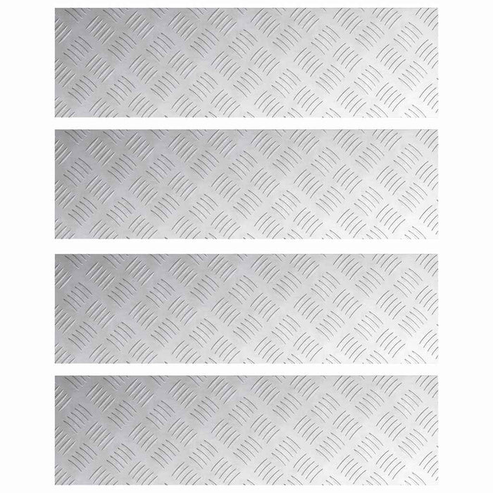 Plăci cu tablouri 4 pcs Argintiu 70 x 20 cm Aluminiu - WALTI WALTI