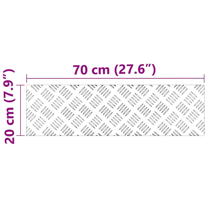 Plăci cu tablouri 4 pcs Argintiu 70 x 20 cm Aluminiu - WALTI WALTI