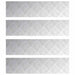 Plăci cu tablouri 4 pcs Argintiu 80 x 20 cm Aluminiu - WALTI WALTI