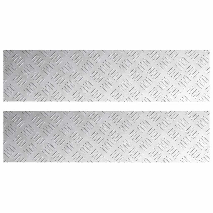 Plăci cu tablouri 2 pcs Argintiu 80 x 20 cm Aluminiu - WALTI WALTI