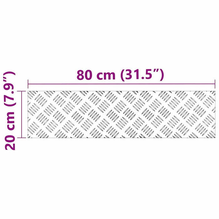 Plăci cu tablouri 2 pcs Argintiu 80 x 20 cm Aluminiu - WALTI WALTI