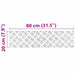 Plăci cu tablouri 2 pcs Argintiu 80 x 20 cm Aluminiu - WALTI WALTI