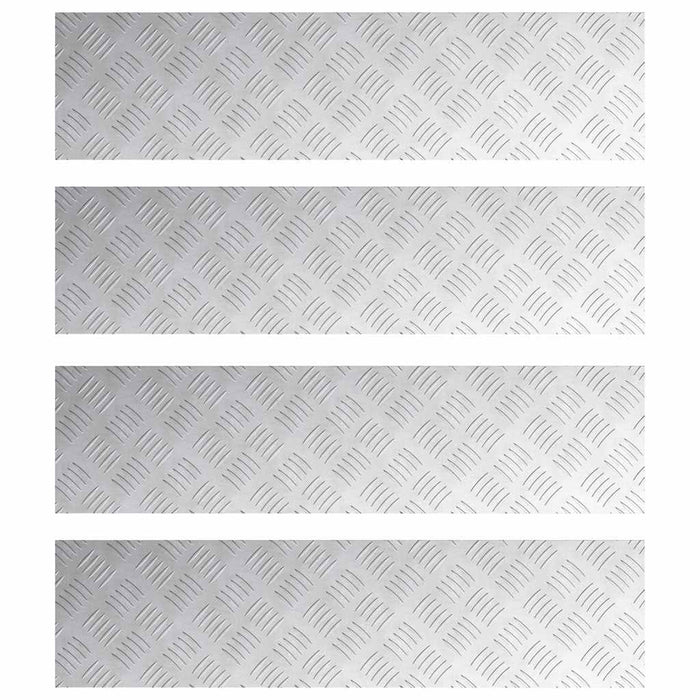 Plăci cu tablouri 4 pcs Argintiu 80 x 20 cm Aluminiu - WALTI WALTI