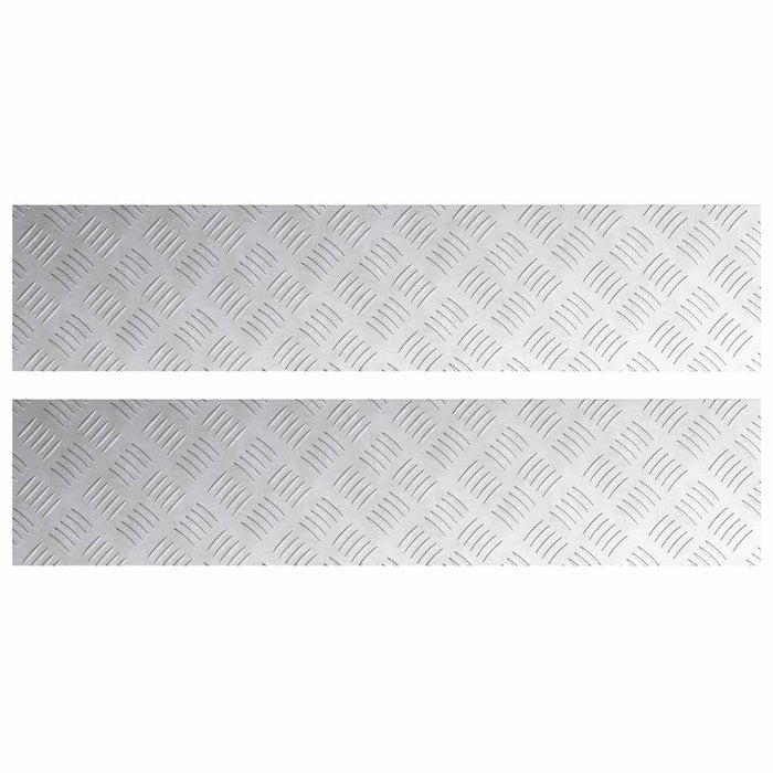 Plăci cu tablouri 2 pcs Argintiu 90 x 20 cm Aluminiu - WALTI WALTI