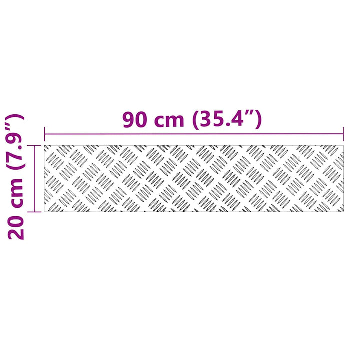 Plăci cu tablouri 2 pcs Argintiu 90 x 20 cm Aluminiu - WALTI WALTI