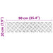 Plăci cu tablouri 2 pcs Argintiu 90 x 20 cm Aluminiu - WALTI WALTI