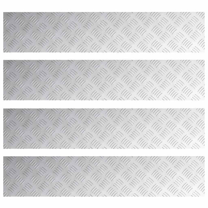 Plăci cu tablouri 4 pcs Argintiu 100 x 20 cm Aluminiu - WALTI WALTI