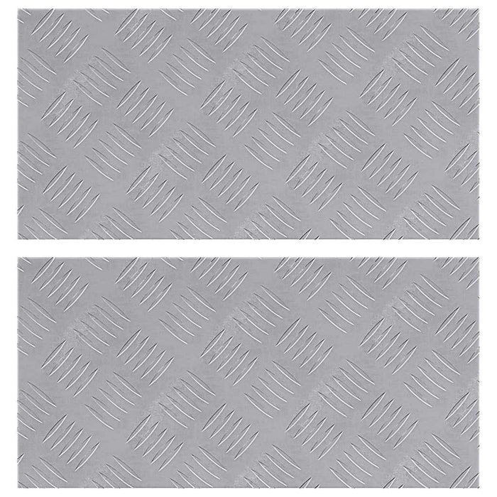 Plăci cu tablouri 2 pcs Argintiu 50 x 25 cm Aluminiu - WALTI WALTI