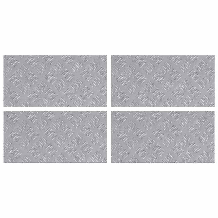 Plăci cu tablouri 4 pcs Argintiu 50 x 25 cm Aluminiu - WALTI WALTI