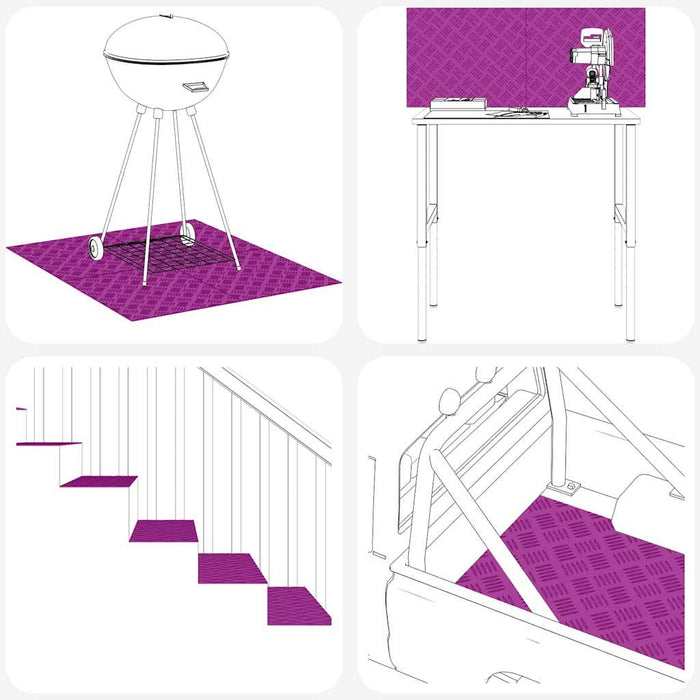 Plăci cu tablouri 4 pcs Argintiu 50 x 25 cm Aluminiu - WALTI WALTI