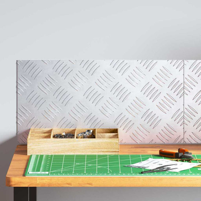 Plăci cu tablouri 2 pcs Argintiu 50 x 25 cm Aluminiu - WALTI WALTI