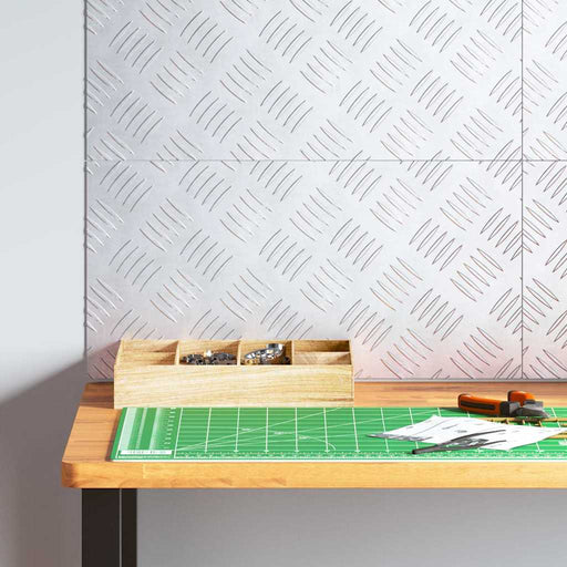 Plăci cu tablouri 4 pcs Argintiu 50 x 25 cm Aluminiu - WALTI WALTI