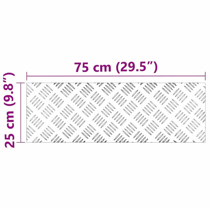Plăci cu tablouri 4 pcs Argintiu 75 x 25 cm Aluminiu - WALTI WALTI