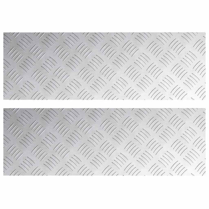 Plăci cu tablouri 2 pcs Argintiu 75 x 25 cm Aluminiu - WALTI WALTI