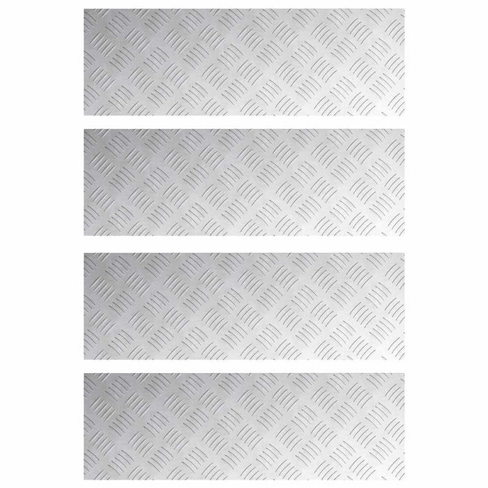Plăci cu tablouri 4 pcs Argintiu 75 x 25 cm Aluminiu - WALTI WALTI