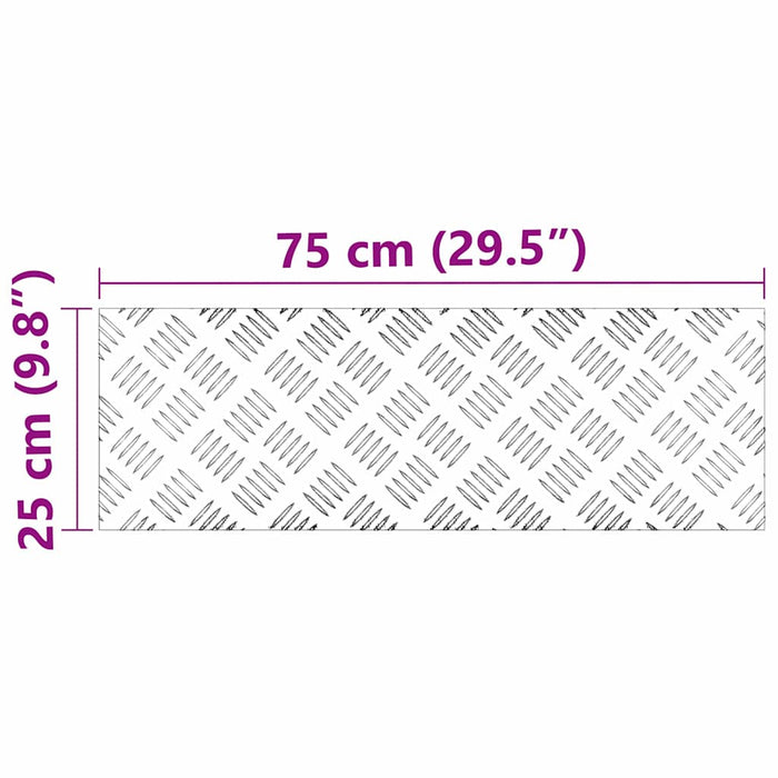 Plăci cu tablouri 4 pcs Argintiu 75 x 25 cm Aluminiu - WALTI WALTI