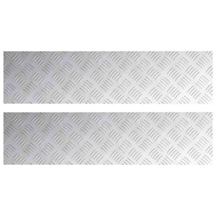 Plăci cu tablouri 2 pcs Argintiu 100 x 25 cm Aluminiu - WALTI WALTI