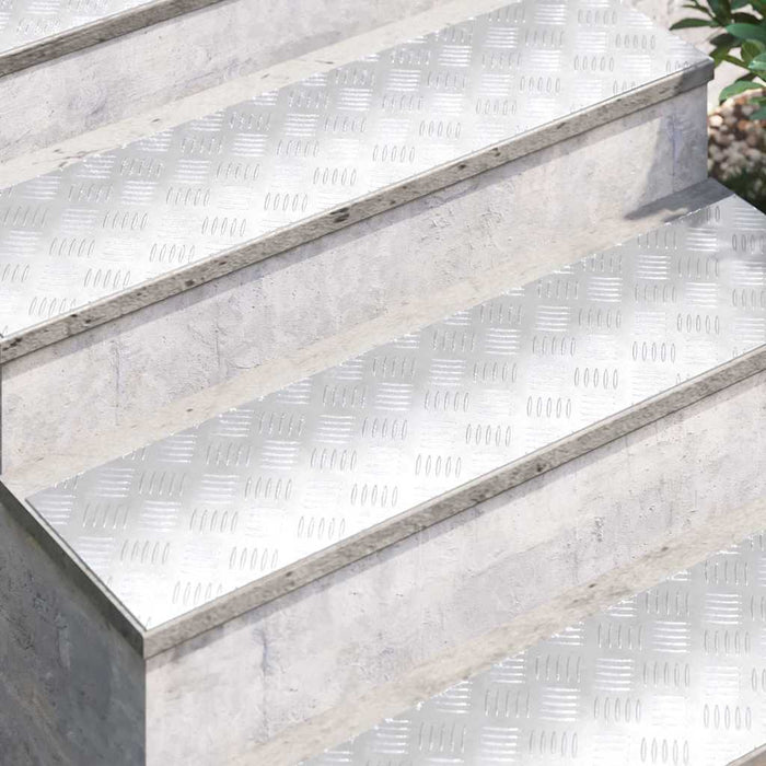 Plăci cu tablouri 4 pcs Argintiu 100 x 25 cm Aluminiu - WALTI WALTI