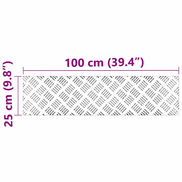 Plăci cu tablouri 4 pcs Argintiu 100 x 25 cm Aluminiu - WALTI WALTI