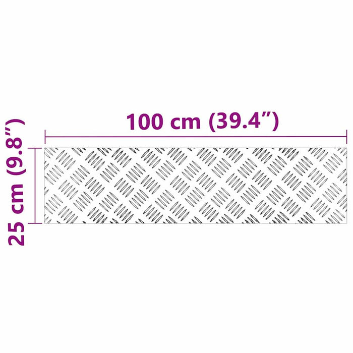 Plăci cu tablouri 4 pcs Argintiu 100 x 25 cm Aluminiu - WALTI WALTI