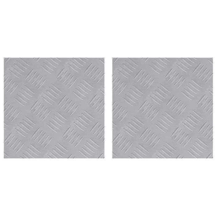 Plăci cu tablouri 2 pcs Argintiu 30 x 30 cm Aluminiu - WALTI WALTI