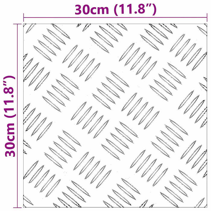 Plăci cu tablouri 2 pcs Argintiu 30 x 30 cm Aluminiu - WALTI WALTI