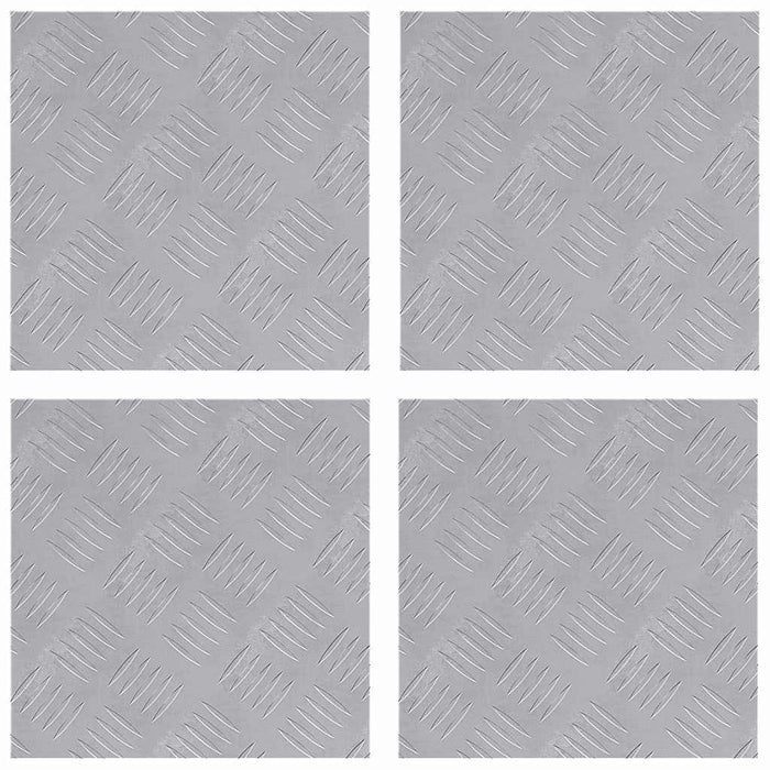 Plăci cu tablouri 4 pcs Argintiu 30 x 30 cm Aluminiu - WALTI WALTI