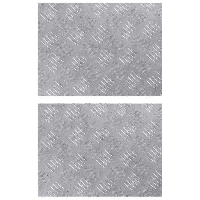 Plăci cu tablouri 2 pcs Argintiu 40 x 30 cm Aluminiu - WALTI WALTI