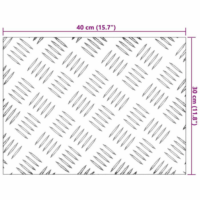 Plăci cu tablouri 2 pcs Argintiu 40 x 30 cm Aluminiu - WALTI WALTI