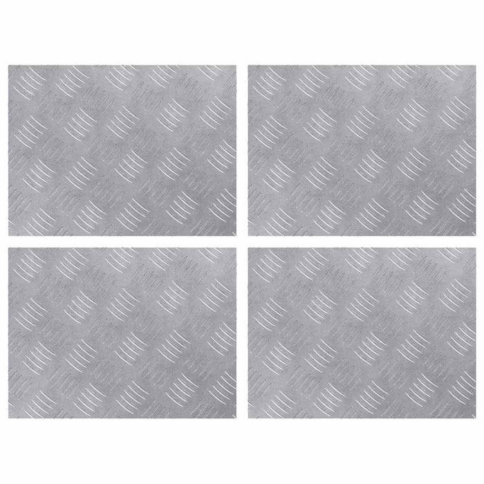 Plăci cu tablouri 4 pcs Argintiu 40 x 30 cm Aluminiu - WALTI WALTI
