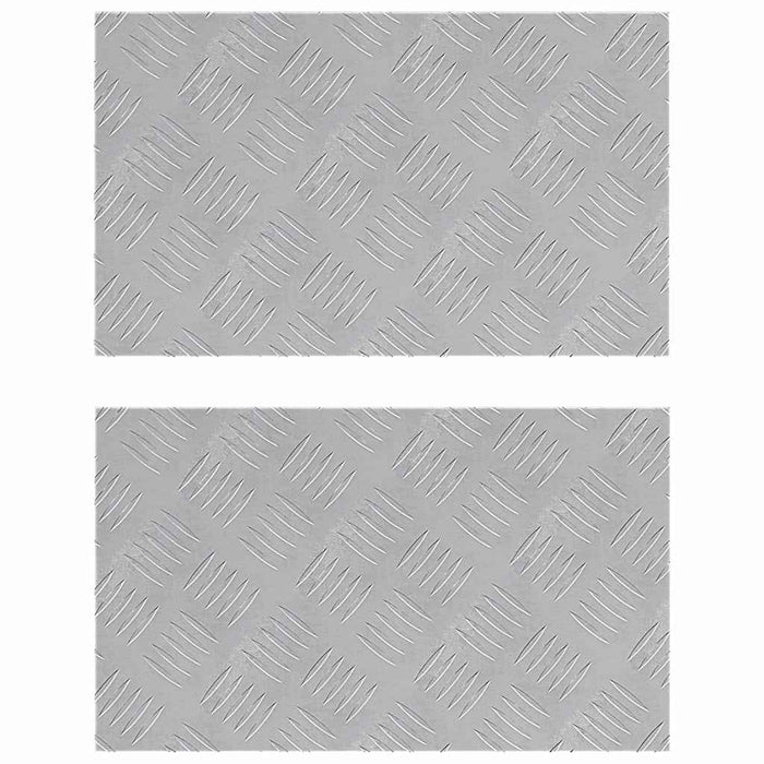 Plăci cu tablouri 2 pcs Argintiu 50 x 30 cm Aluminiu - WALTI WALTI