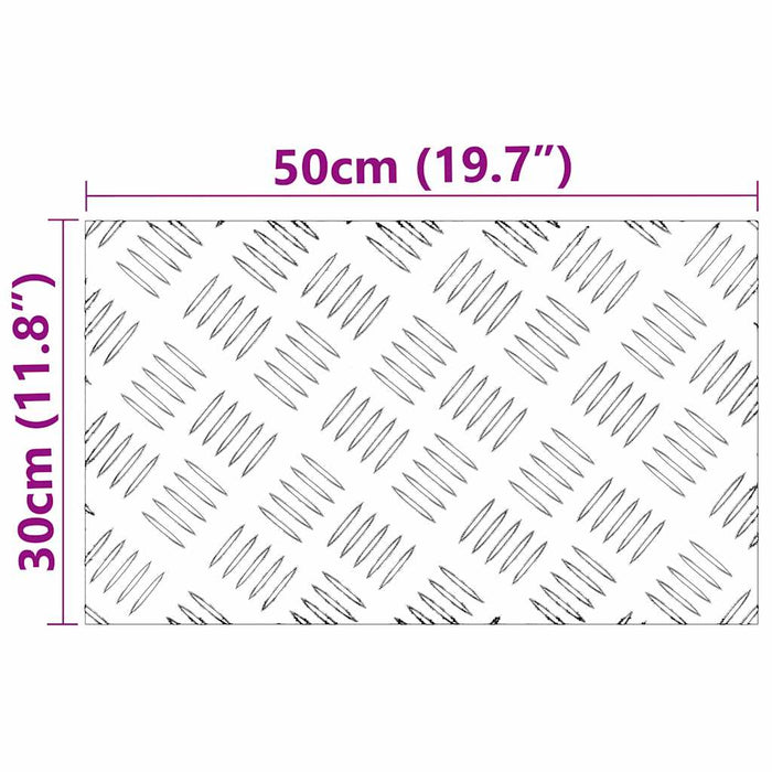 Plăci cu tablouri 2 pcs Argintiu 50 x 30 cm Aluminiu - WALTI WALTI