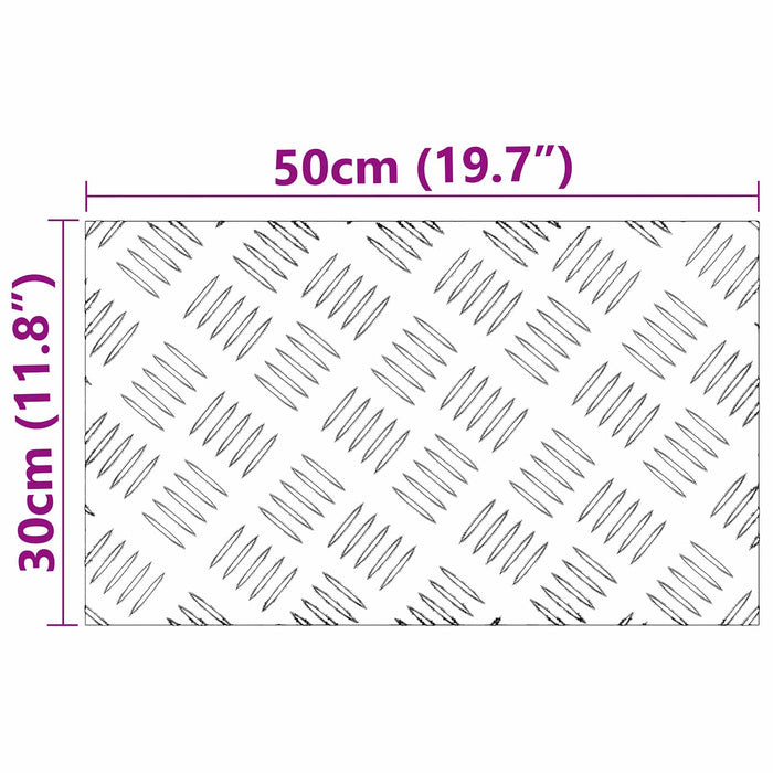 Plăci cu tablouri 2 pcs Argintiu 50 x 30 cm Aluminiu - WALTI WALTI