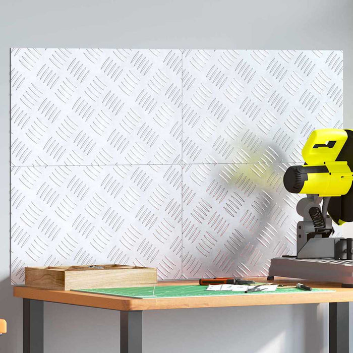 Plăci cu tablouri 4 pcs Argintiu 50 x 30 cm Aluminiu - WALTI WALTI