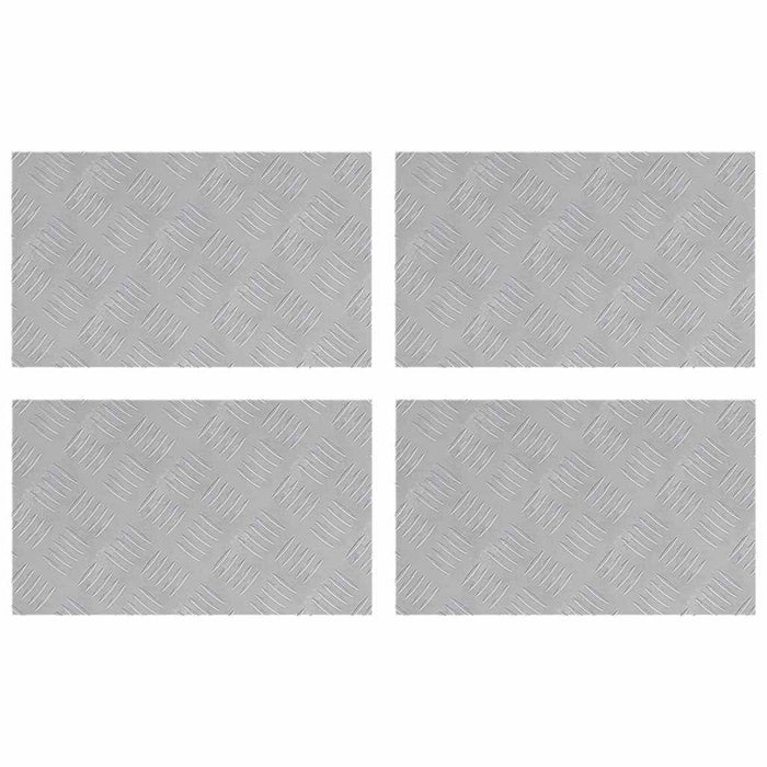 Plăci cu tablouri 4 pcs Argintiu 50 x 30 cm Aluminiu - WALTI WALTI