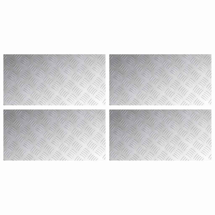 Plăci cu tablouri 4 pcs Argintiu 60 x 30 cm Aluminiu - WALTI WALTI
