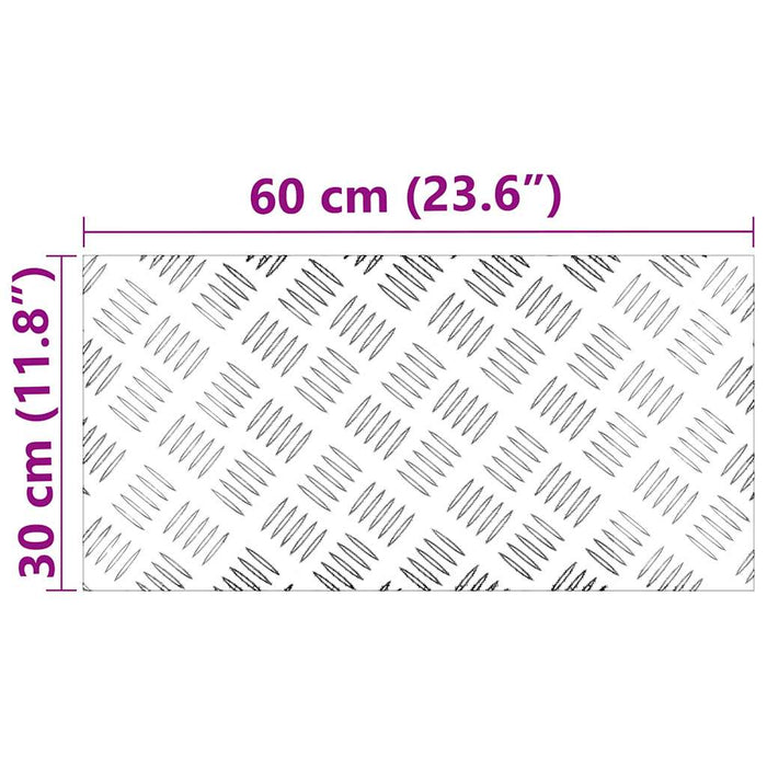 Plăci cu tablouri 4 pcs Argintiu 60 x 30 cm Aluminiu - WALTI WALTI
