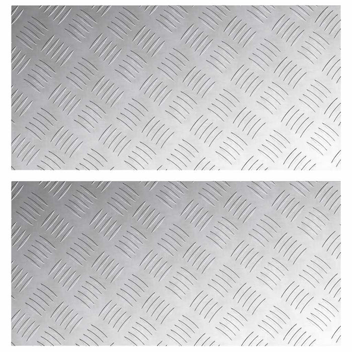 Plăci cu tablouri 2 pcs Argintiu 60 x 30 cm Aluminiu - WALTI WALTI