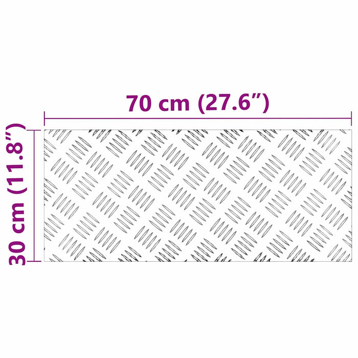 Plăci cu tablouri 2 pcs Argintiu 70 x 30 cm Aluminiu - WALTI WALTI