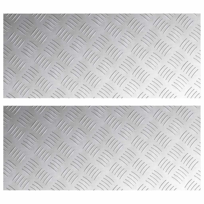 Plăci cu tablouri 2 pcs Argintiu 70 x 30 cm Aluminiu - WALTI WALTI