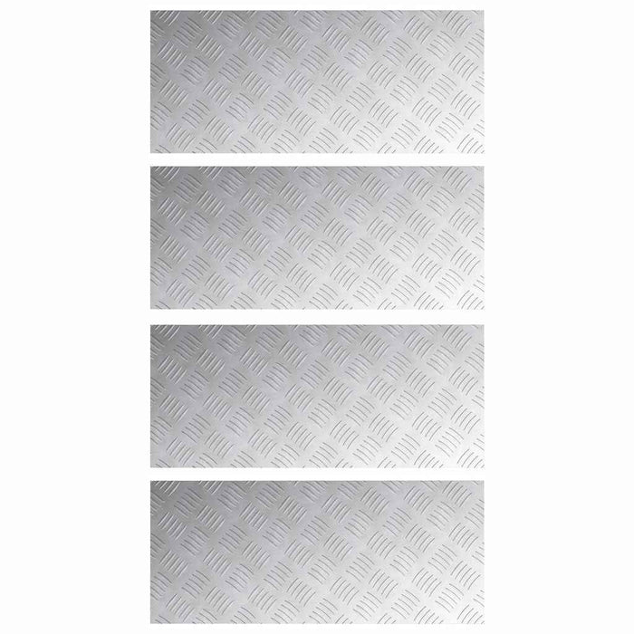 Plăci cu tablouri 4 pcs Argintiu 70 x 30 cm Aluminiu - WALTI WALTI
