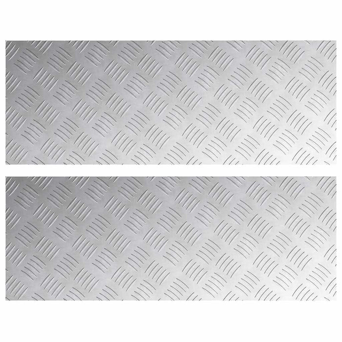 Plăci cu tablouri 2 pcs Argintiu 80 x 30 cm Aluminiu - WALTI WALTI
