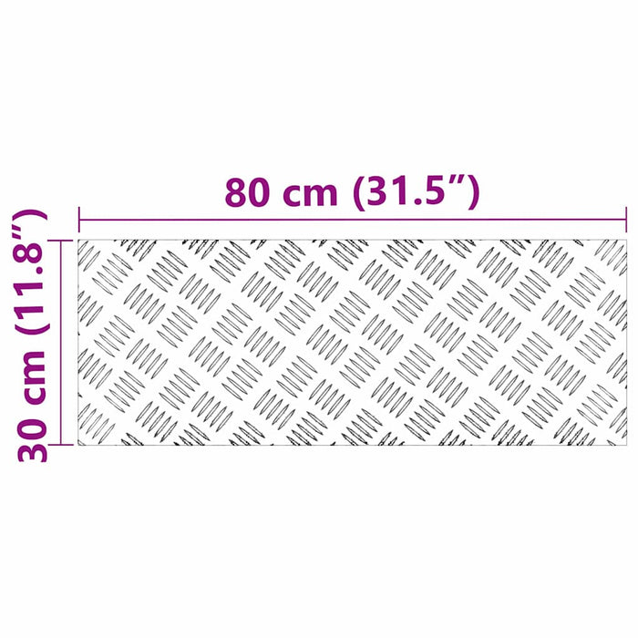 Plăci cu tablouri 2 pcs Argintiu 80 x 30 cm Aluminiu - WALTI WALTI
