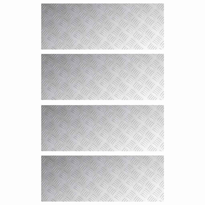 Plăci cu tablouri 4 pcs Argintiu 80 x 30 cm Aluminiu - WALTI WALTI