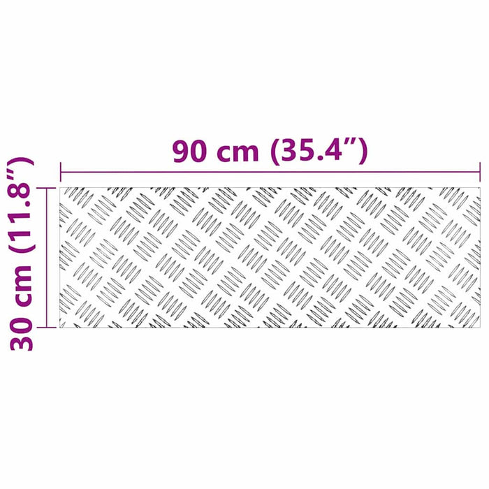 Plăci cu tablouri 4 pcs Argintiu 90 x 30 cm Aluminiu - WALTI WALTI